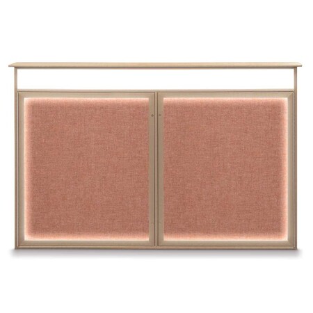 United Visual Products Open Faced Traditional Rounded Corkboard UV647ARC-WHITE-COBACC